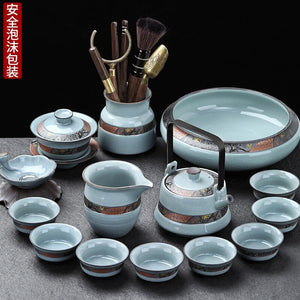 Kung Fu Chinese Tea Set Pot Mugs Kettle Infuser Maker Travel Ceremony Service Tea Set Accessories Chaleira Teapot Set acacuss