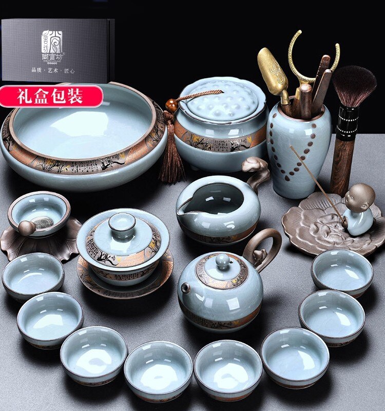 Kung Fu Chinese Tea Set Pot Mugs Kettle Infuser Maker Travel Ceremony Service Tea Set Accessories Chaleira Teapot Set acacuss