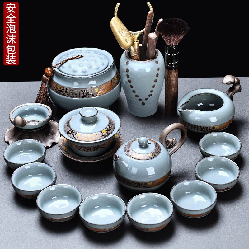 Kung Fu Chinese Tea Set Pot Mugs Kettle Infuser Maker Travel Ceremony Service Tea Set Accessories Chaleira Teapot Set acacuss