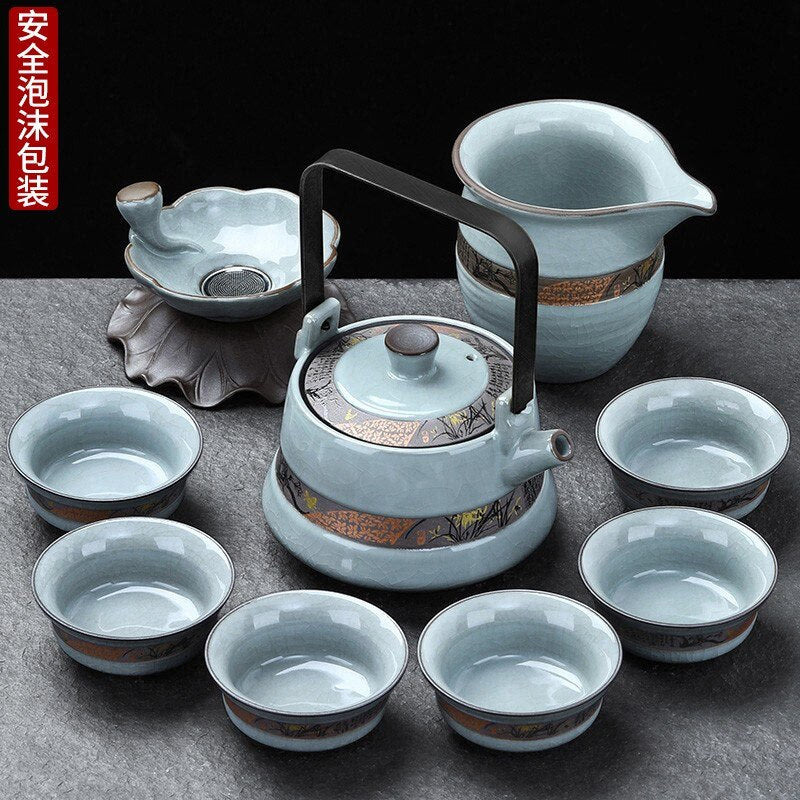Kung Fu Chinese Tea Set Pot Mugs Kettle Infuser Maker Travel Ceremony Service Tea Set Accessories Chaleira Teapot Set acacuss