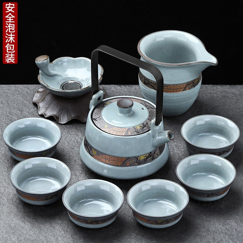 Kung Fu Chinese Tea Set Pot Mugs Kettle Infuser Maker Travel Ceremony Service Tea Set Accessories Chaleira Teapot Set acacuss