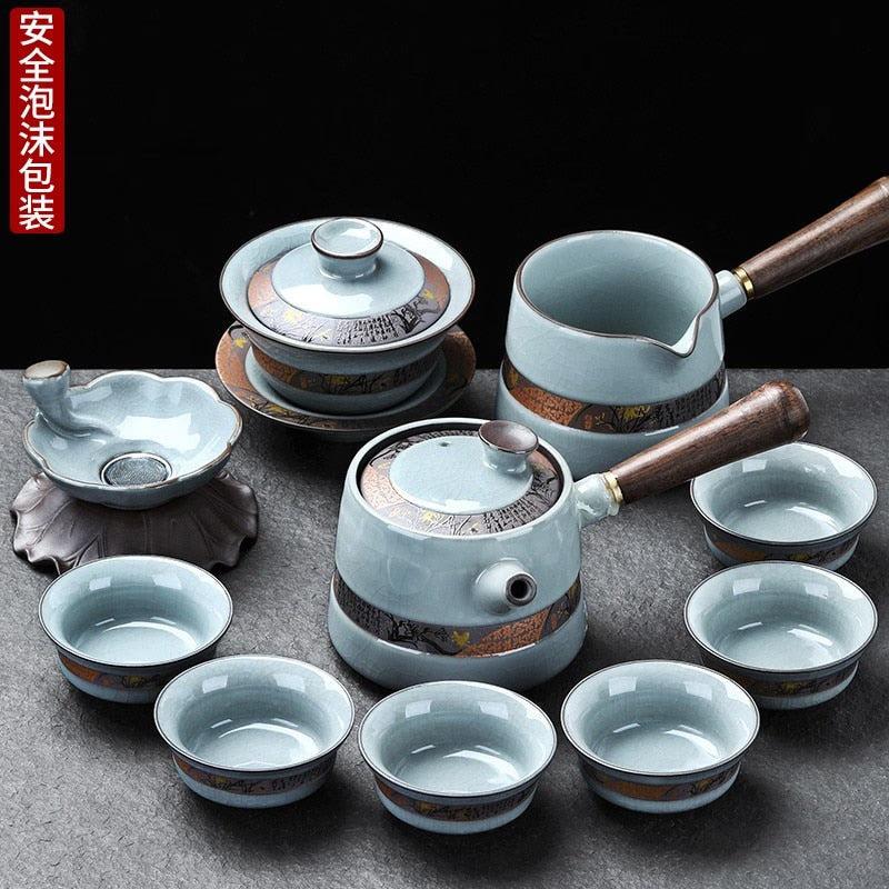 Kung Fu Chinese Tea Set Pot Mugs Kettle Infuser Maker Travel Ceremony Service Tea Set Accessories Chaleira Teapot Set acacuss