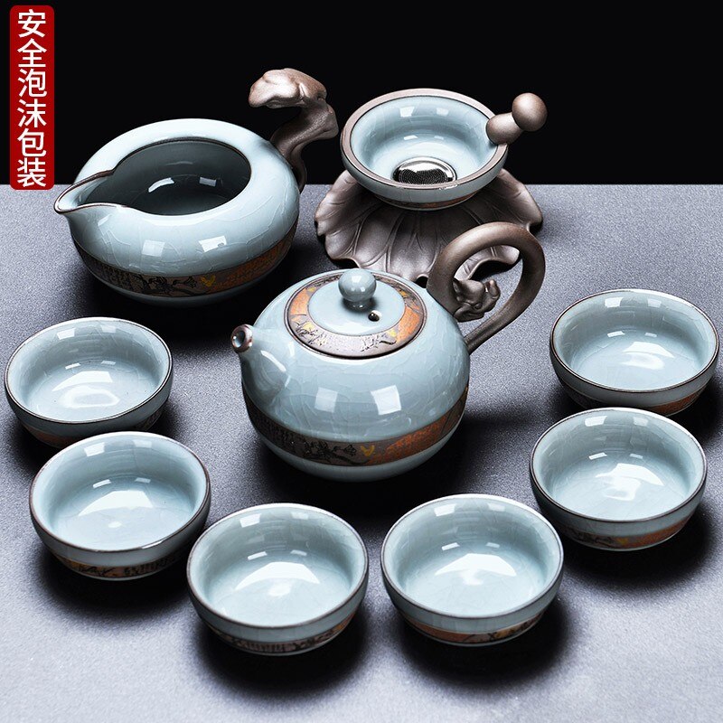 Kung Fu Chinese Tea Set Pot Mugs Kettle Infuser Maker Travel Ceremony Service Tea Set Accessories Chaleira Teapot Set acacuss
