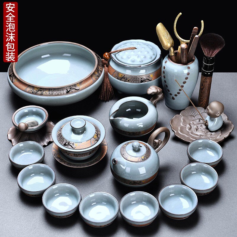 Kung Fu Chinese Tea Set Pot Mugs Kettle Infuser Maker Travel Ceremony Service Tea Set Accessories Chaleira Teapot Set acacuss
