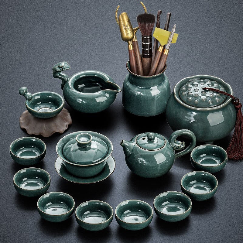 Kung Fu Chinese Tea Set Pot Mugs Kettle Infuser Maker Travel Ceremony Service Tea Set Accessories Chaleira Teapot Set acacuss