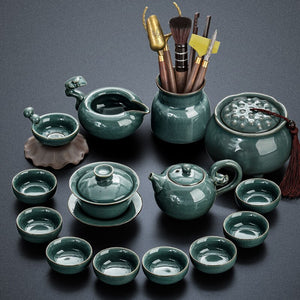 Kung Fu Chinese Tea Set Pot Mugs Kettle Infuser Maker Travel Ceremony Service Tea Set Accessories Chaleira Teapot Set acacuss