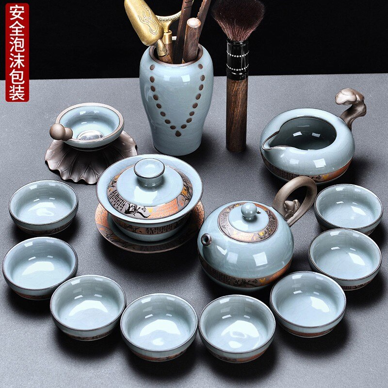 Kung Fu Chinese Tea Set Pot Mugs Kettle Infuser Maker Travel Ceremony Service Tea Set Accessories Chaleira Teapot Set acacuss