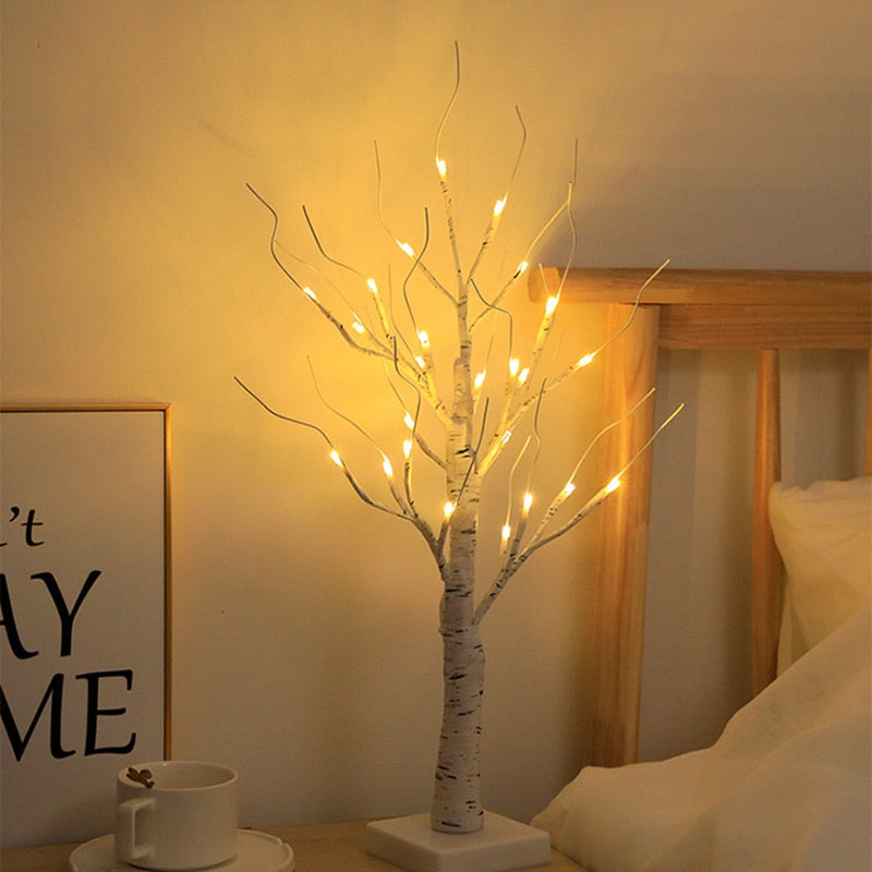 LED Birch Lights Halloween Decorations Holiday Party Supplies Table Christmas Tree Lights Home Decor Scene Setting acacuss