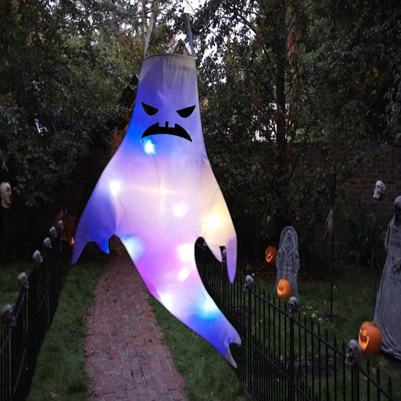 LED Light Halloween Hanging Ghost Kids Favors Halloween Party Outdoor Indoor Home Decoration Spooky Lamp Bar Horror Props 2023 acacuss