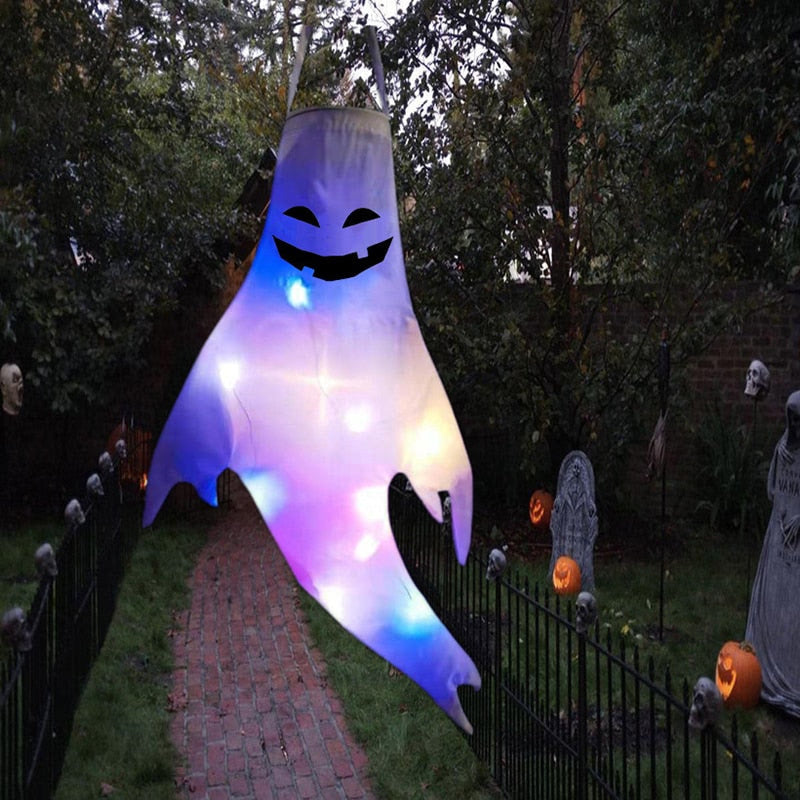 LED Light Halloween Hanging Ghost Kids Favors Halloween Party Outdoor Indoor Home Decoration Spooky Lamp Bar Horror Props 2023 acacuss