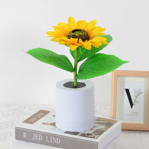 LED Sunflower Bouquet Night Light Simulation Flower Atmosphere Desk Light Romantic Bedside Flower Lamp Gift Cafe Home Room Decor acacuss