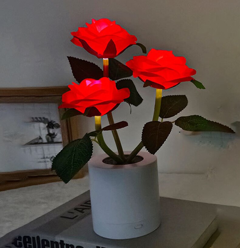 LED Sunflower Bouquet Night Light Simulation Flower Atmosphere Desk Light Romantic Bedside Flower Lamp Gift Cafe Home Room Decor acacuss