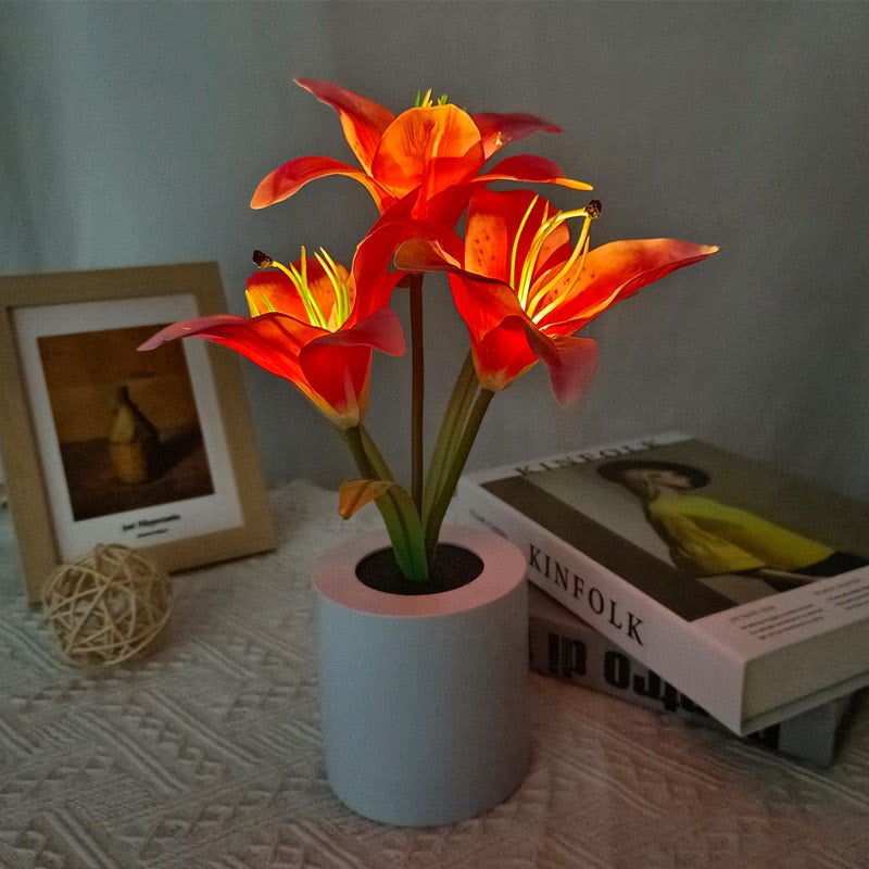 LED Sunflower Bouquet Night Light Simulation Flower Atmosphere Desk Light Romantic Bedside Flower Lamp Gift Cafe Home Room Decor acacuss
