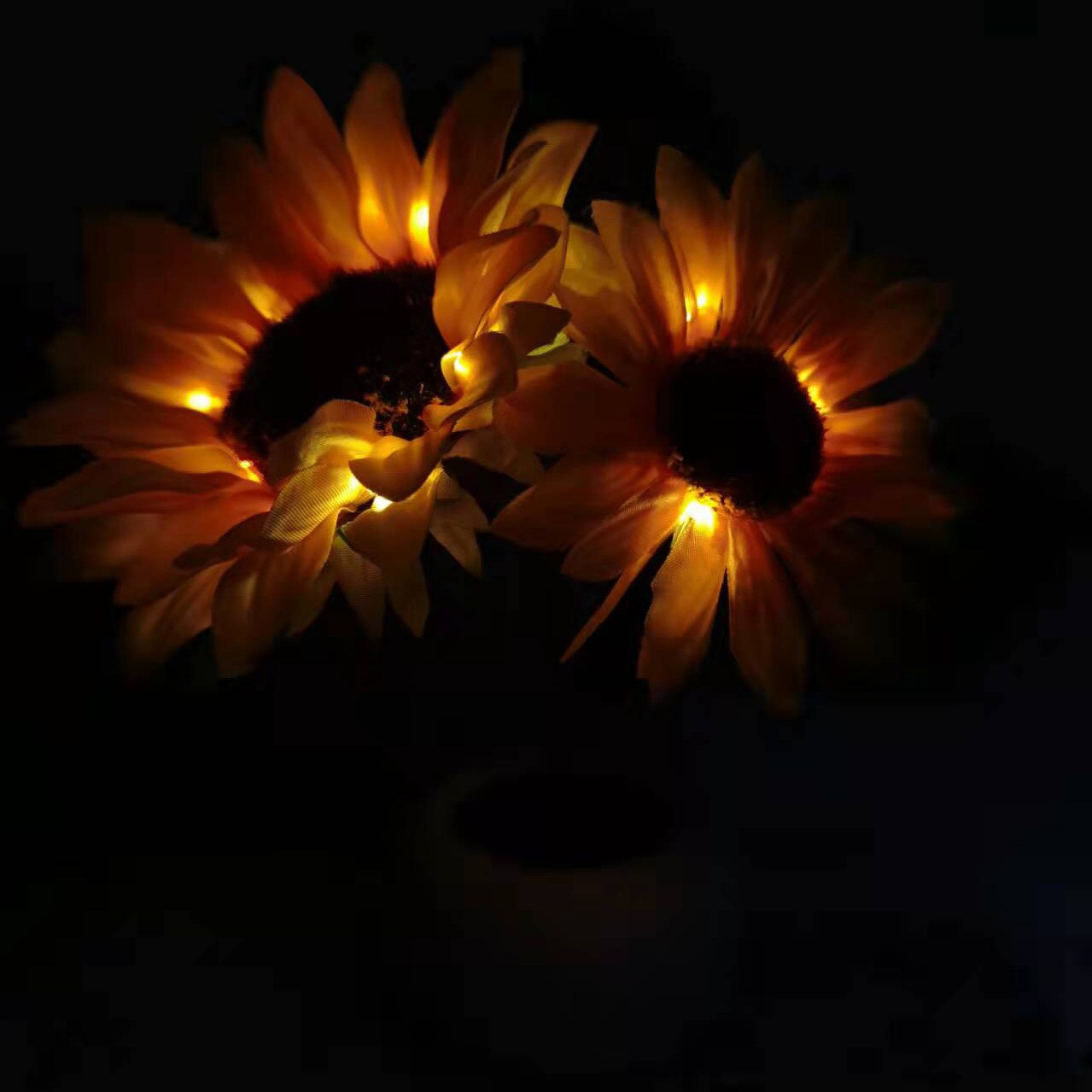 LED Sunflower Bouquet Night Light Simulation Flower Atmosphere Desk Light Romantic Bedside Flower Lamp Gift Cafe Home Room Decor acacuss
