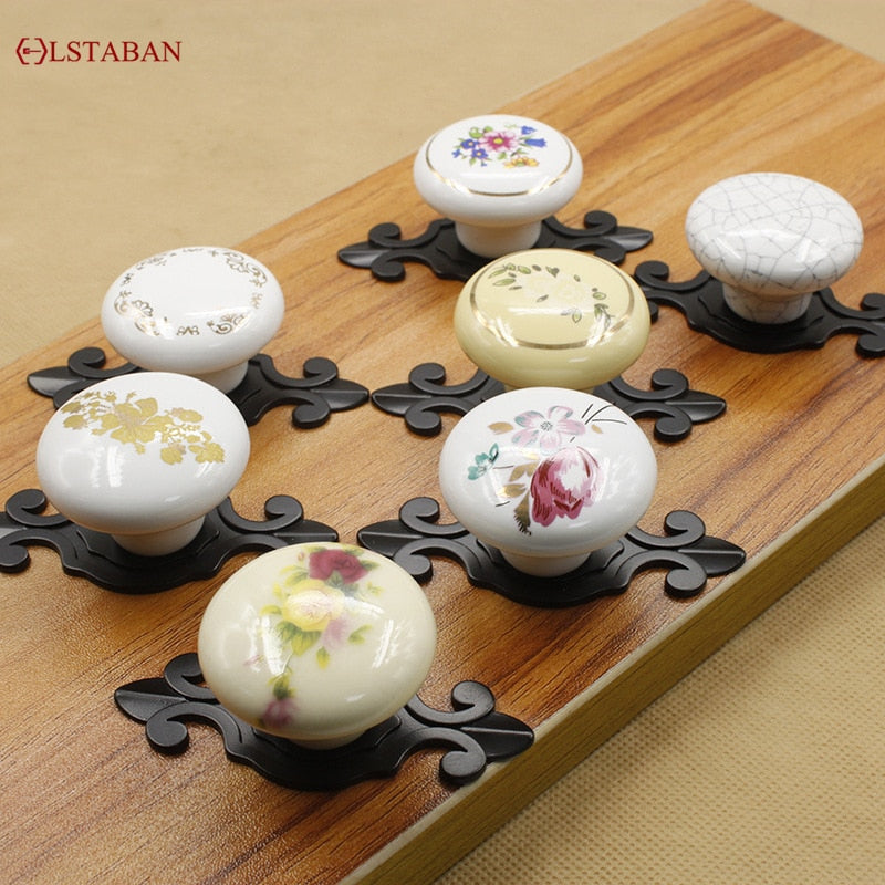 LSTABAN New Chinese Modern Simple Drawer Cupboard Wardrobe Wine Cabinet Bookcase Ceramic Single Hole Zinc Alloy Round Handle acacuss