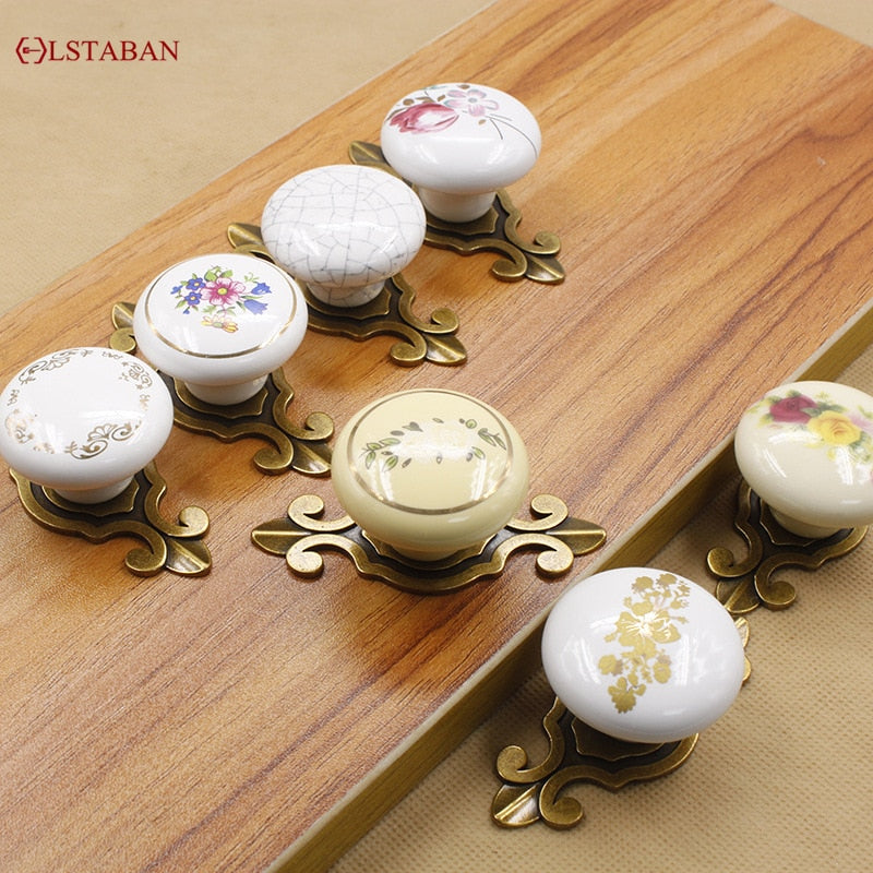 LSTABAN New Chinese Modern Simple Drawer Cupboard Wardrobe Wine Cabinet Bookcase Ceramic Single Hole Zinc Alloy Round Handle acacuss