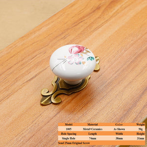 LSTABAN New Chinese Modern Simple Drawer Cupboard Wardrobe Wine Cabinet Bookcase Ceramic Single Hole Zinc Alloy Round Handle acacuss