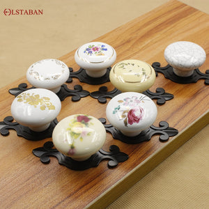 LSTABAN New Chinese Modern Simple Drawer Cupboard Wardrobe Wine Cabinet Bookcase Ceramic Single Hole Zinc Alloy Round Handle acacuss
