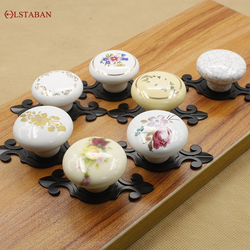 LSTABAN New Chinese Modern Simple Drawer Cupboard Wardrobe Wine Cabinet Bookcase Ceramic Single Hole Zinc Alloy Round Handle acacuss