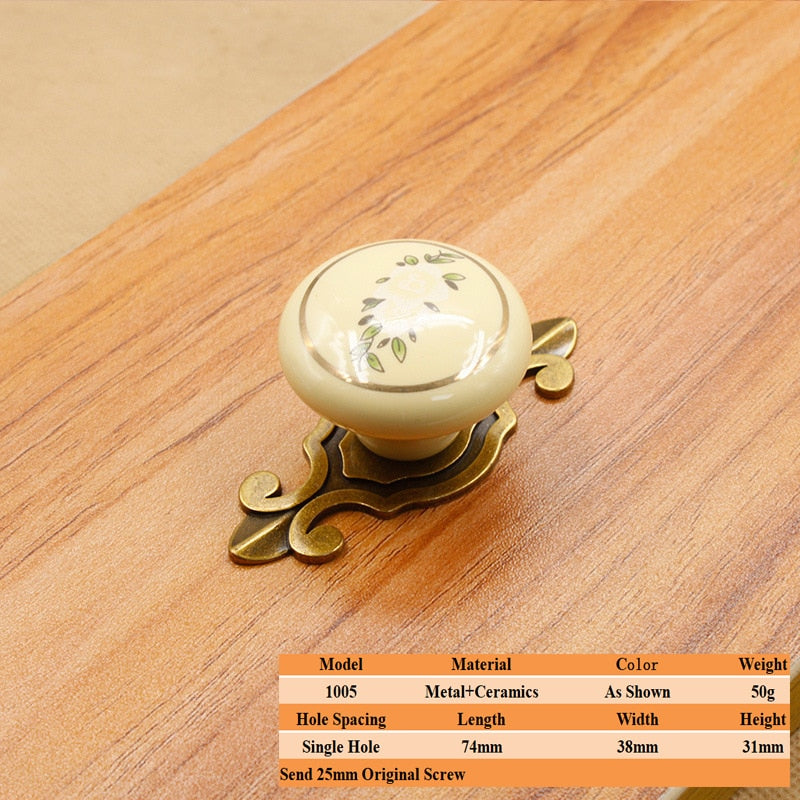 LSTABAN New Chinese Modern Simple Drawer Cupboard Wardrobe Wine Cabinet Bookcase Ceramic Single Hole Zinc Alloy Round Handle acacuss