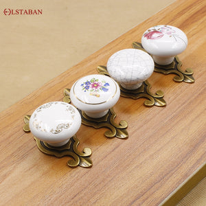 LSTABAN New Chinese Modern Simple Drawer Cupboard Wardrobe Wine Cabinet Bookcase Ceramic Single Hole Zinc Alloy Round Handle acacuss