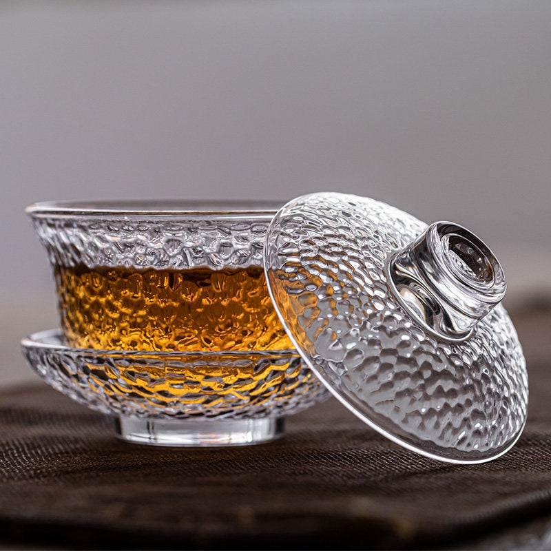 LUWU heat-resistant glass gaiwan Rugged anti-skid tureen 125ml acacuss