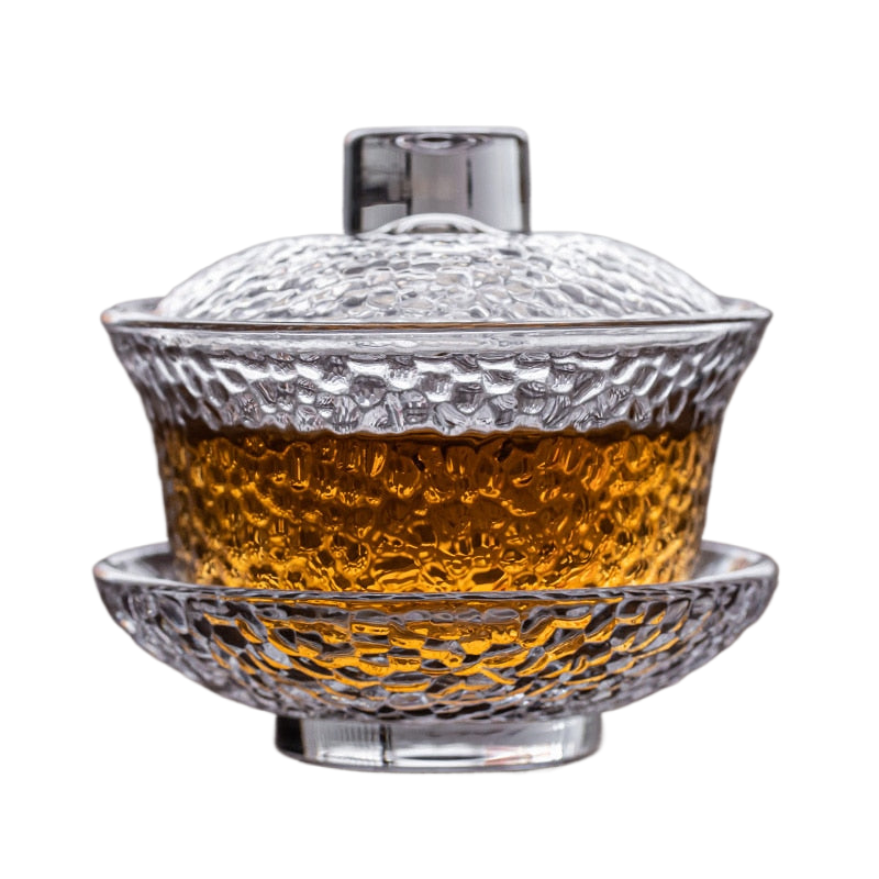 LUWU heat-resistant glass gaiwan Rugged anti-skid tureen 125ml acacuss