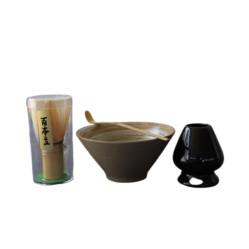 LUWU traditional matcha sets natural bamboo matcha whisk ceremic matcha bowl whisk holder japanese style tea sets acacuss