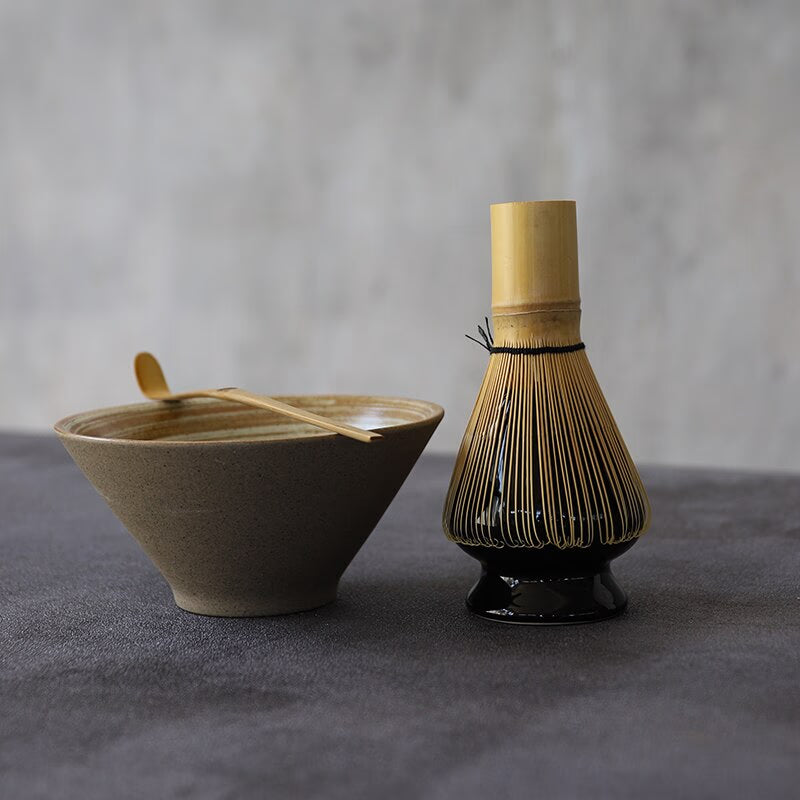 LUWU traditional matcha sets natural bamboo matcha whisk ceremic matcha bowl whisk holder japanese style tea sets acacuss