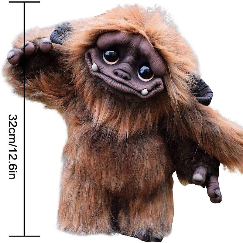 Labyrinth Plush Doll Maze Worm Red Hairy Big Mouth Monster Animal Plush Doll Toy Cute Funny Present Plush Doll Home Decoration acacuss