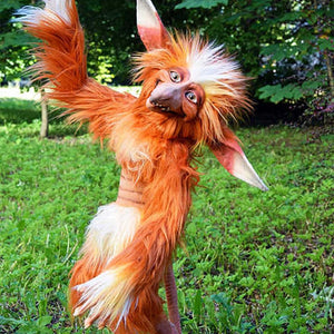 Labyrinth Plush Doll Maze Worm Red Hairy Big Mouth Monster Animal Plush Doll Toy Cute Funny Present Plush Doll Home Decoration acacuss