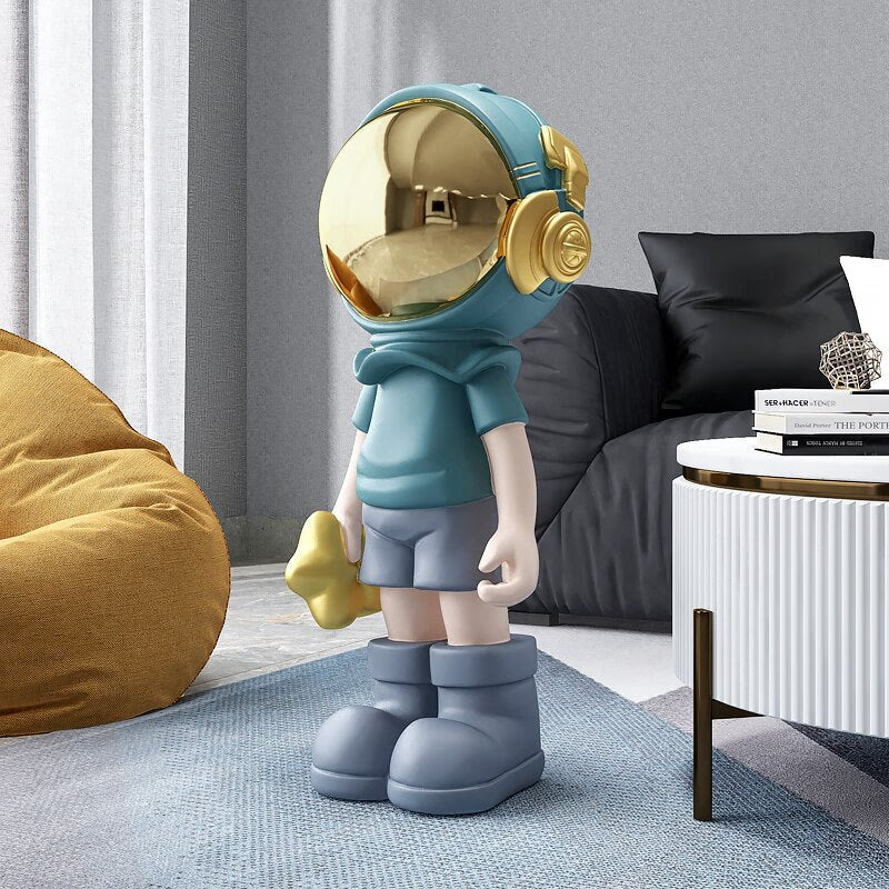 Large Astronaut Ornaments for Home Floor Figurines for Interior Aesthetic Kawaii Room Decor Spaceman Home Living Room Decoration acacuss
