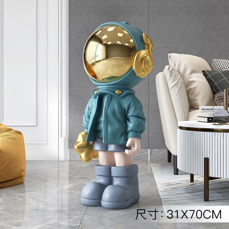 Large Astronaut Ornaments for Home Floor Figurines for Interior Aesthetic Kawaii Room Decor Spaceman Home Living Room Decoration acacuss