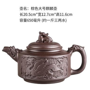 Large Capacity Household Handmade Purple Sand Teapot Chinese Teaware Yixing Zisha Zhu Clay Ball Filter Bubble Teapot Moon Pot acacuss