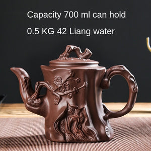 Large Capacity Household Handmade Purple Sand Teapot Chinese Teaware Yixing Zisha Zhu Clay Ball Filter Bubble Teapot Moon Pot acacuss