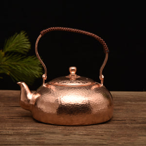 Large Capacity Kettle Pure Copper Hot Water Kettle Handmade Brass Kettlemetal Coffee Pots Warm Wine Jug Vintage Chines Tea Set acacuss