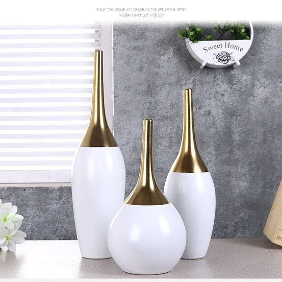 ACACUSS MID Century Modern Decor sculpture VASE Nordic Minimalist Decorative Ornaments Flower Arrangement - housewarming Gift - ACACUSS