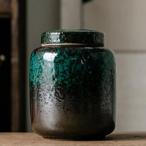 ACACUSS Tea Caddy and Coffee Container  | Ceramic jar | Ceramic Tea Tin Airtight pot Gong Fu | tea storage box| Tea Ceremony Accessories - ACACUSS