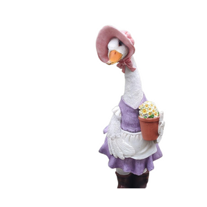 Lawn Decorative Figurine Mini Cute Resin Duck Model Toys Garden Ornaments Art Crafts for Outdoor Courtyard acacuss