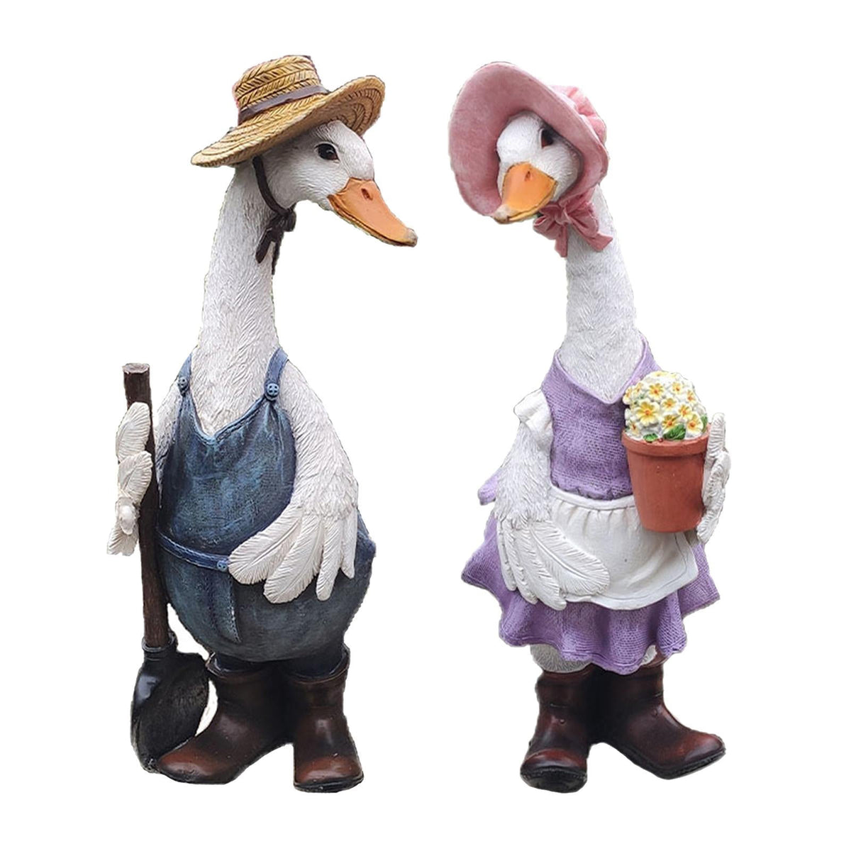 Lawn Decorative Figurine Mini Cute Resin Duck Model Toys Garden Ornaments Art Crafts for Outdoor Courtyard acacuss