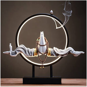 Led and Ceramic incense Burner Handmade - acacuss