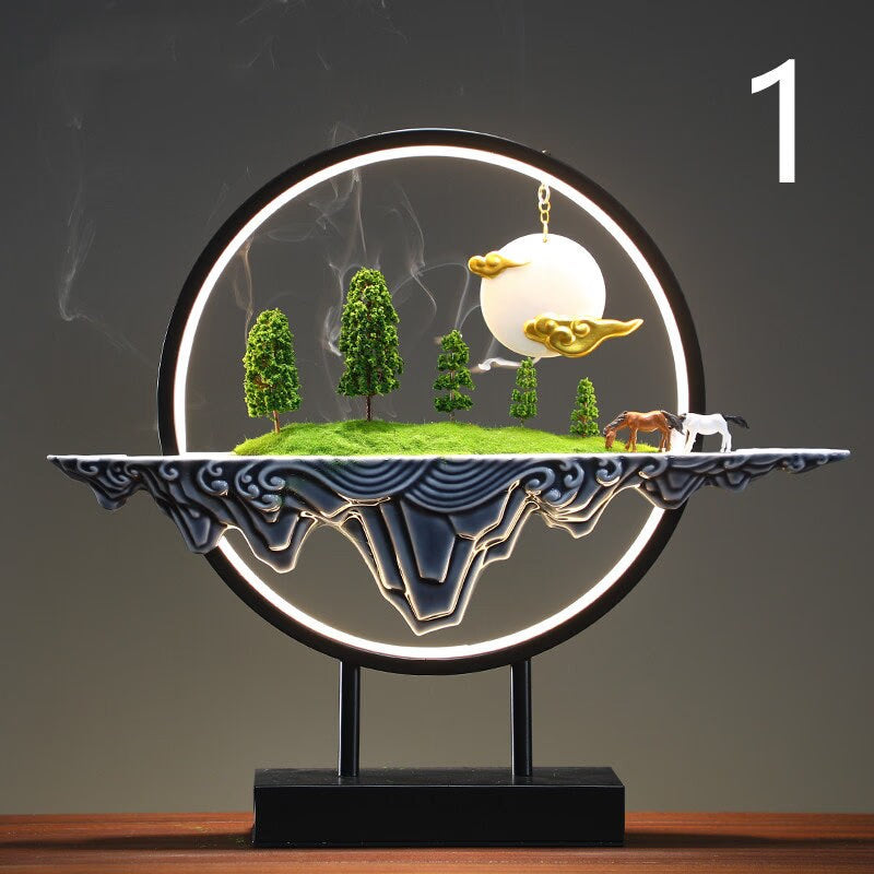 Led and Ceramic incense Burner Handmade - acacuss