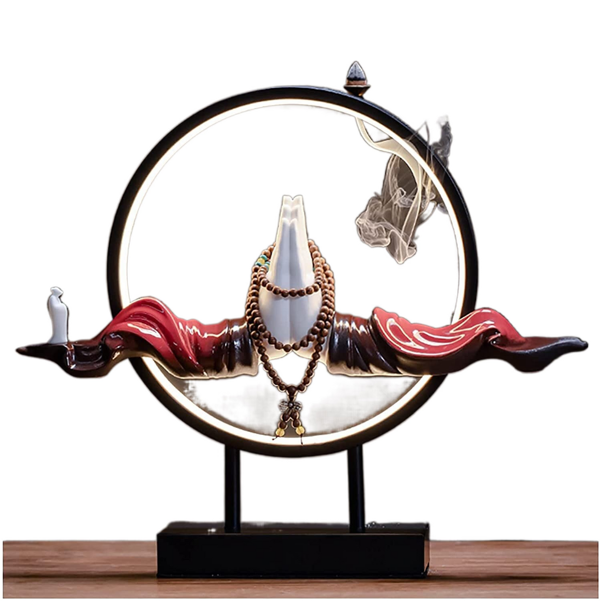 Led and Ceramic incense Burner Handmade - acacuss