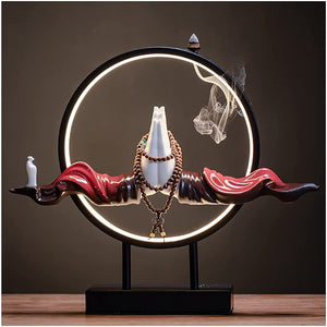 Led and Ceramic incense Burner Handmade - acacuss