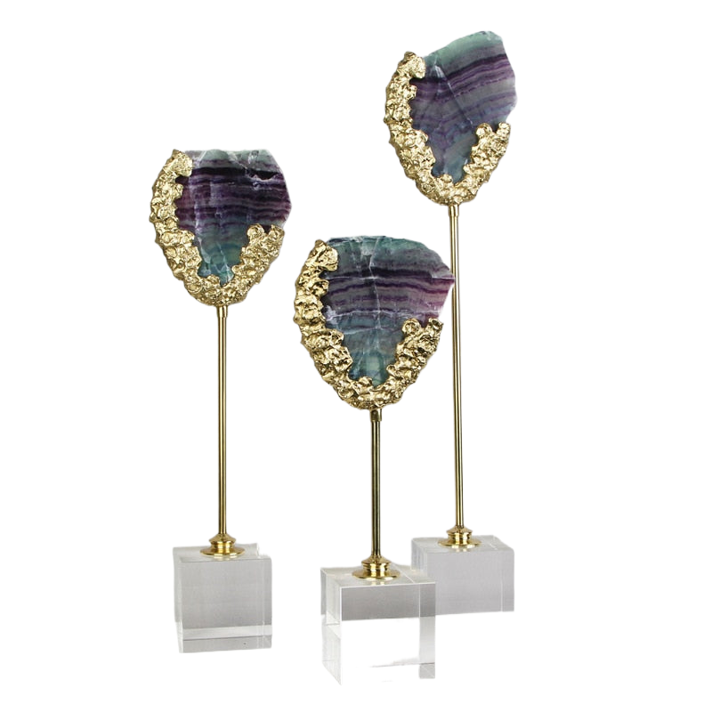Light Luxury Natural Crystal Stone Green Fluorite Lucky Decoration Geometric Crafts Art Ornament Opening Gift Home Decoration acacuss