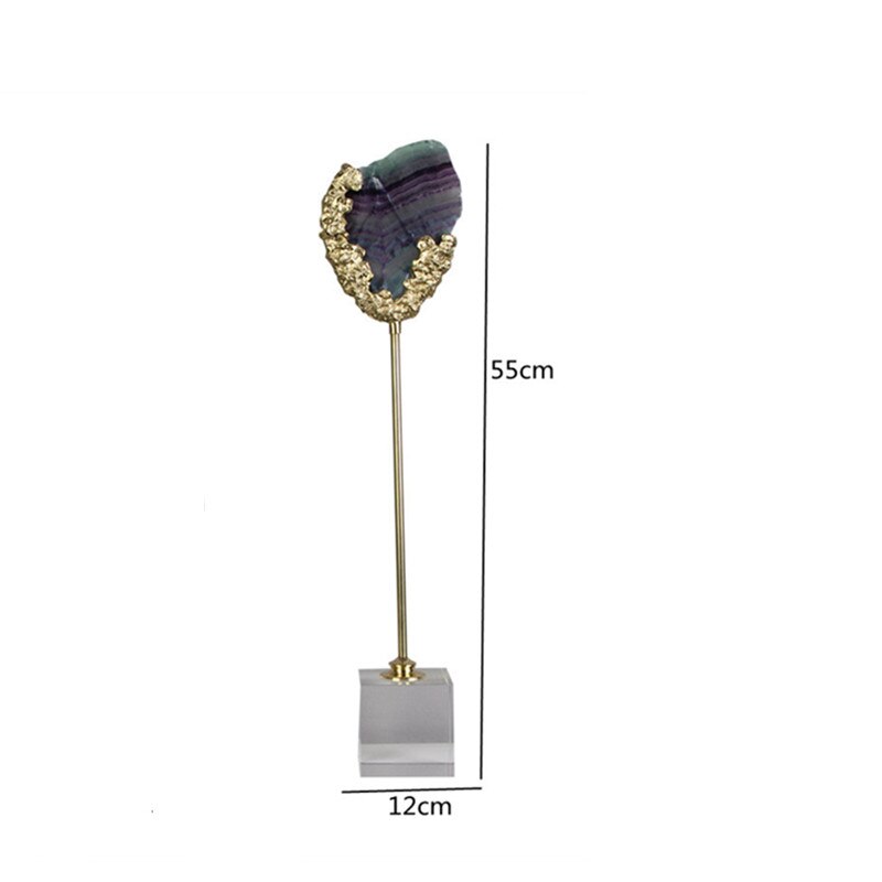 Light Luxury Natural Crystal Stone Green Fluorite Lucky Decoration Geometric Crafts Art Ornament Opening Gift Home Decoration acacuss