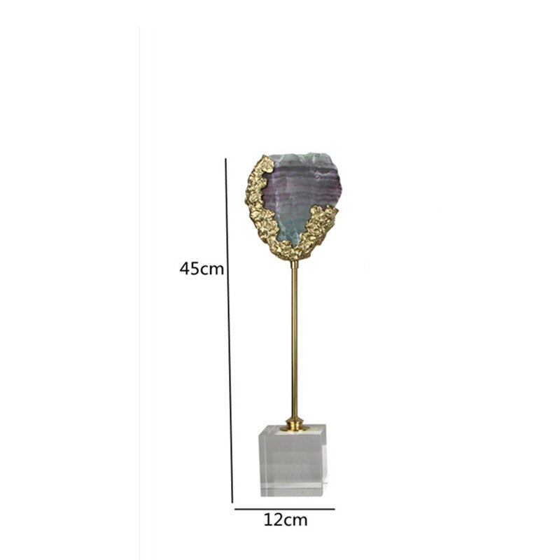Light Luxury Natural Crystal Stone Green Fluorite Lucky Decoration Geometric Crafts Art Ornament Opening Gift Home Decoration acacuss