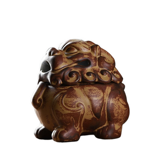 Lion Incense Burner Ceramic Incense Burner Zen Agarwood Plate Tea Table Household Ceramic Sandalwood Stove Ornaments acacuss