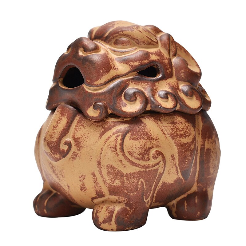 Lion Incense Burner Ceramic Incense Burner Zen Agarwood Plate Tea Table Household Ceramic Sandalwood Stove Ornaments acacuss