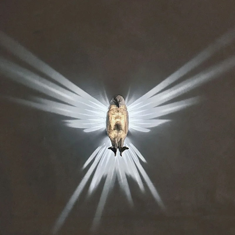 Lofytain LED Animal Projection Lamp Owl Lion Eagle Night Light Animal Wall Sconce Study Bedroom Decoration Ornaments acacuss